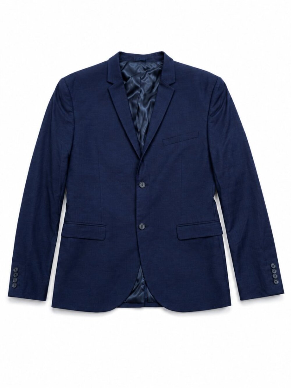 H&M Men’s Navy Skinny Fit Wool Blend Blazer 44R